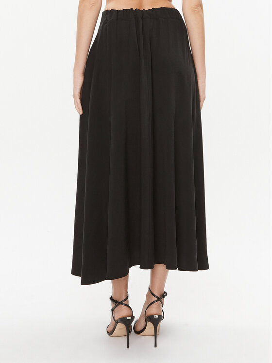 Dixie Dixie Midi sijonas GCGOUANA Juoda Regular Fit