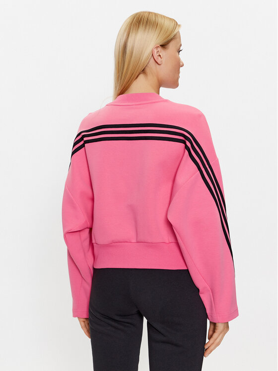adidas adidas Majica dugih rukava Future Icons 3-Stripes Sweatshirt IL3054 Ružičasta Loose Fit