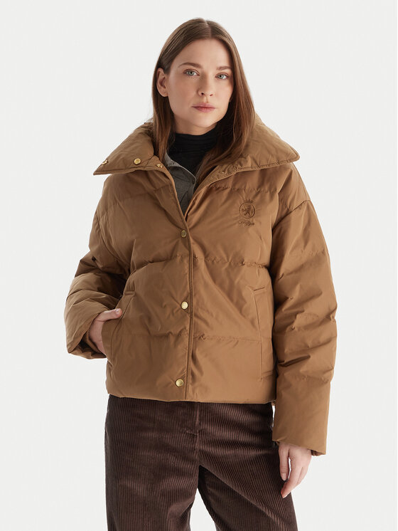 Tommy Hilfiger Geacă din puf WW0WW47294 Bej Relaxed Fit