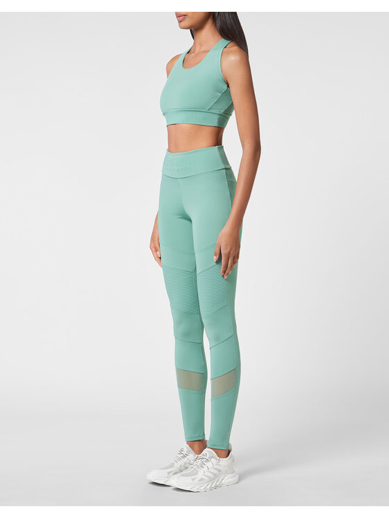 Plein Sport Plein Sport Legginsy 1481 Zielony Active Fit