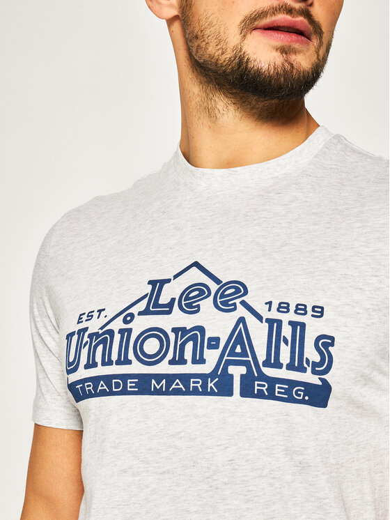 Lee Lee Тишърт Heritage Tee L63QFQ03 112115168 Сив Regular Fit