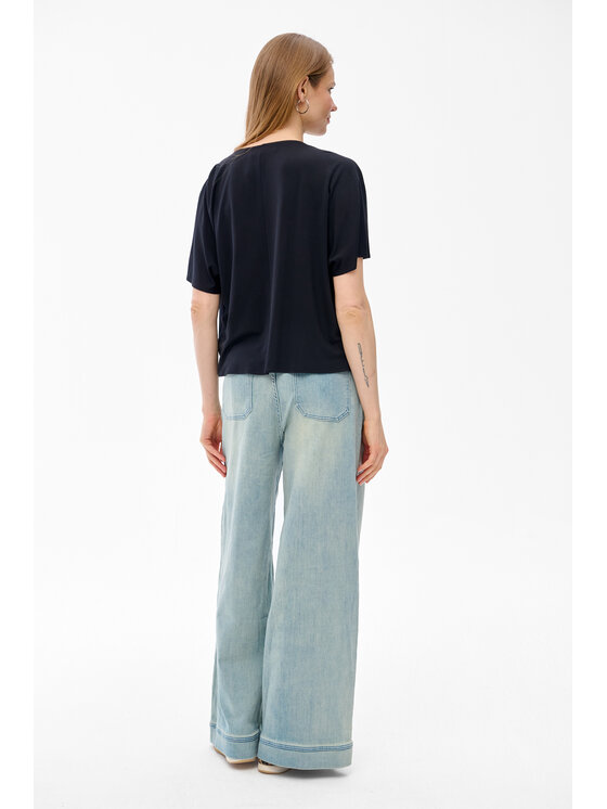 blue shadow blue shadow Bluzka Binni Czarny Regular Fit