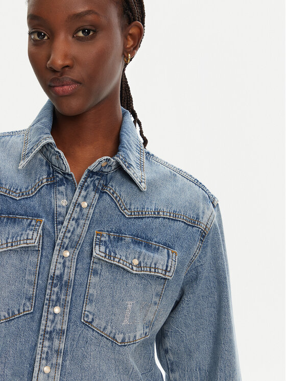 Liu Jo Liu Jo Jeans srajca UA5203 D4306 Modra Relaxed Fit
