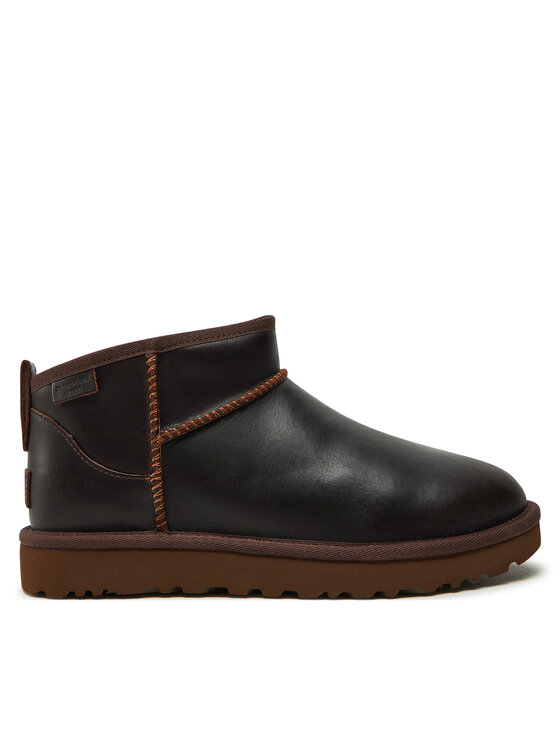 Ugg Čizme Za Snijeg W Classic Ultra Mini Lthr Regen 1163490 Smeđa