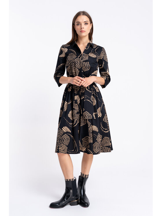 CLICK CLICK Φόρεμα καθημερινό 60-6167 Μαύρο Regular Fit