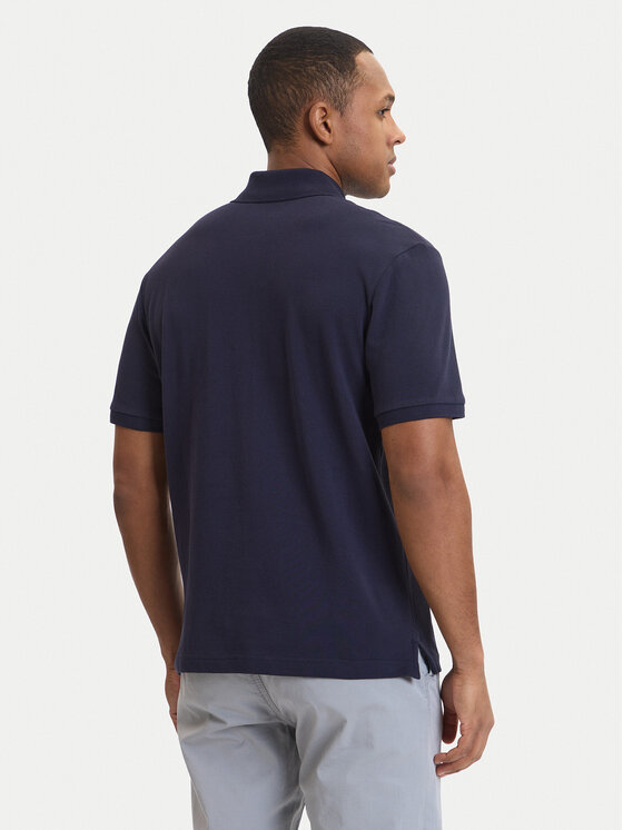 Napapijri Napapijri Tricou polo E-Small Box NP0A88TQ Bleumarin Relaxed Fit