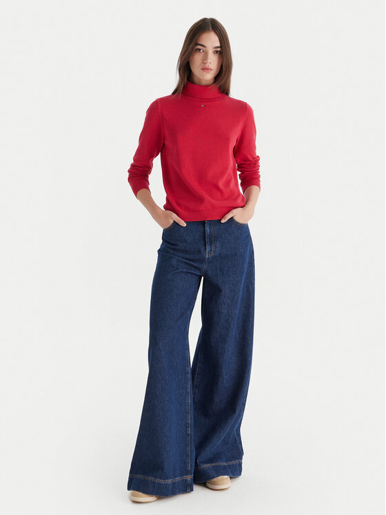 Tommy Jeans Tommy Jeans Garbó Essential DW0DW21672 Piros Regular Fit