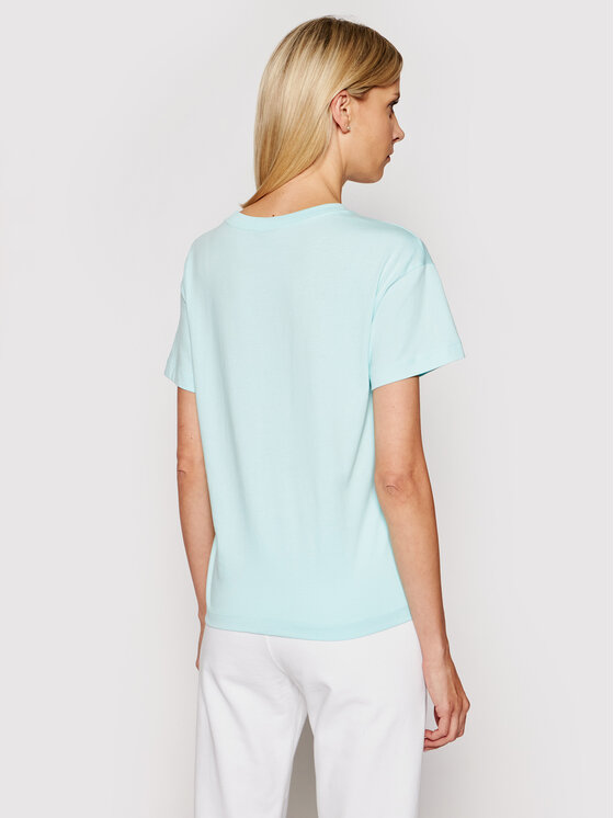 T-shirt Small Vintage Script Logo 113090 Blu