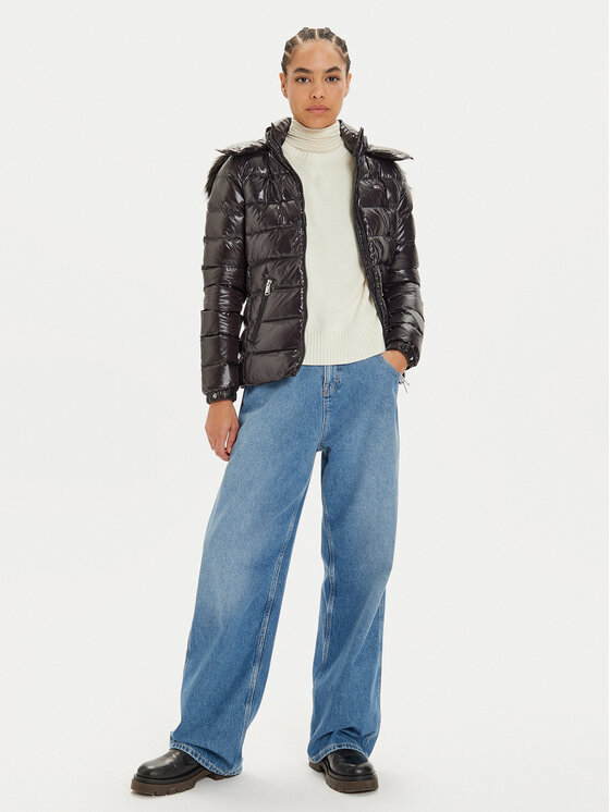 Tommy Jeans Tommy Jeans Pehelykabát DW0DW19926 Fekete Regular Fit