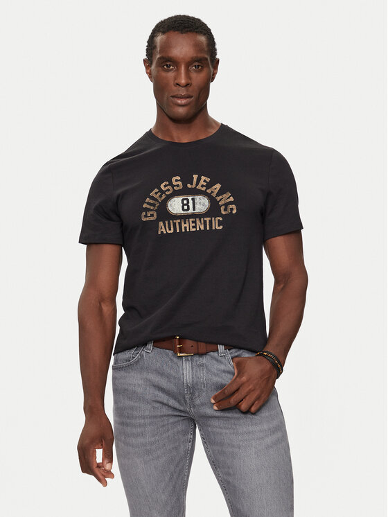 Guess Guess Tricou M4BI74 K8HM0 Negru Slim Fit