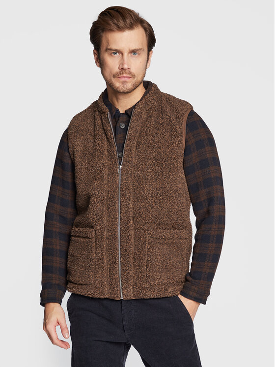 Casual Friday Telovnik Jonson 20504460 Rjava Regular Fit