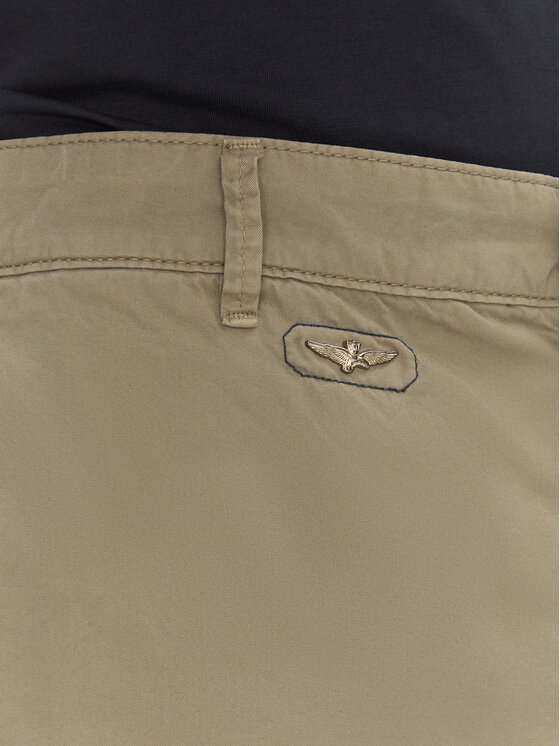 Aeronautica Militare Aeronautica Militare Pantalon scurți din material 251BE066CT1122 Kaki Regular Fit