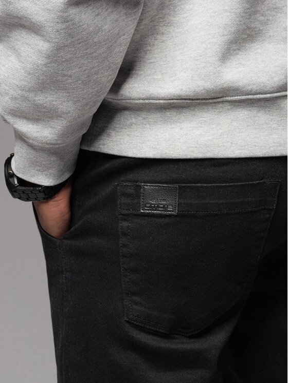 Ombre Ombre Joggery OM-PADJ-0156 Czarny Regular Fit