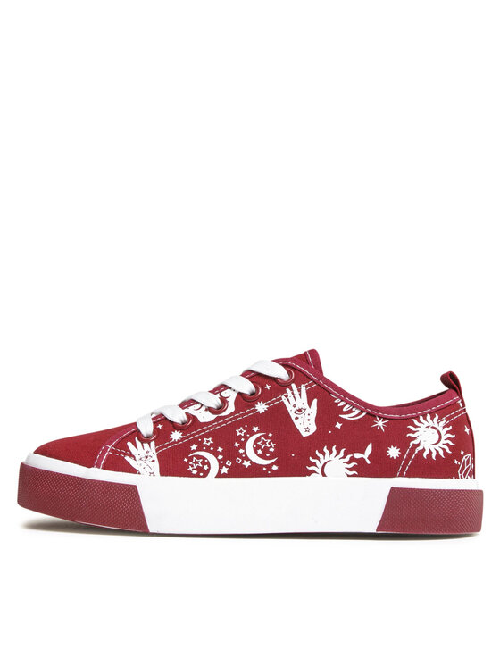 Nelli Blu Nelli Blu Sneakers aus Stoff CSS20408-03 Dunkelrot