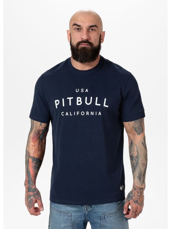 PITBULL PITBULL T-Shirt Koszulka Granatowy Regular Fit