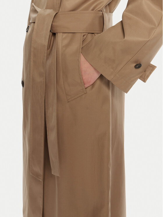 Calvin Klein Calvin Klein Trenčkot LV044C501G Rjava Regular Fit