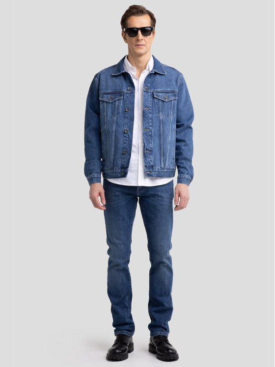 BIG STAR BIG STAR Kurtka jeansowa Charlie 489 Niebieski Basic Fit