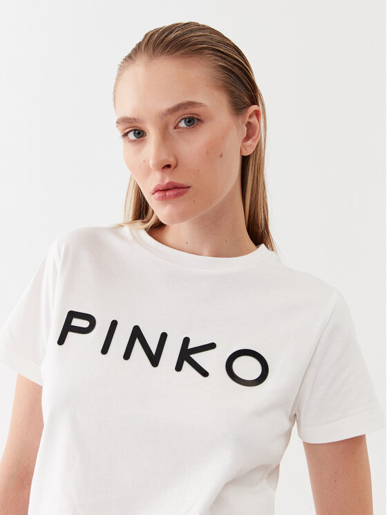 PINKO Pinko T-Shirt 101752 A150 Bílá Regular Fit