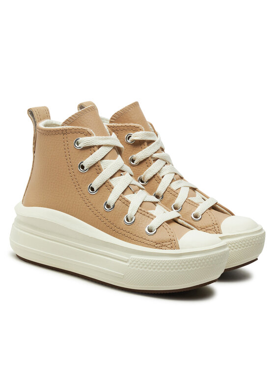 Converse Converse Trampki Chuck Taylor All Star Move Platform Leather A09262C Beżowy