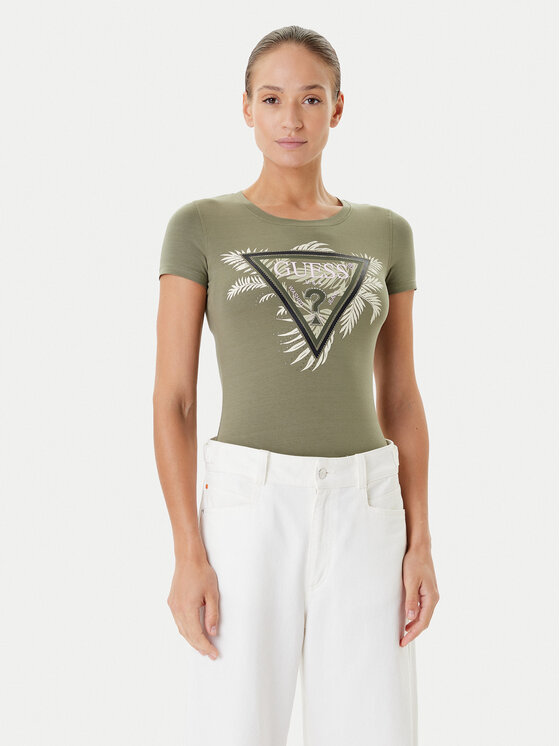 Guess Guess T-särk W5YI13 J1314 Khakivärviline Regular Fit