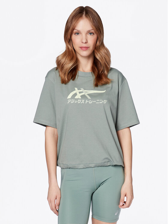 Asics Asics T-shirt Tiger 2032C509 Zelena Relaxed Fit