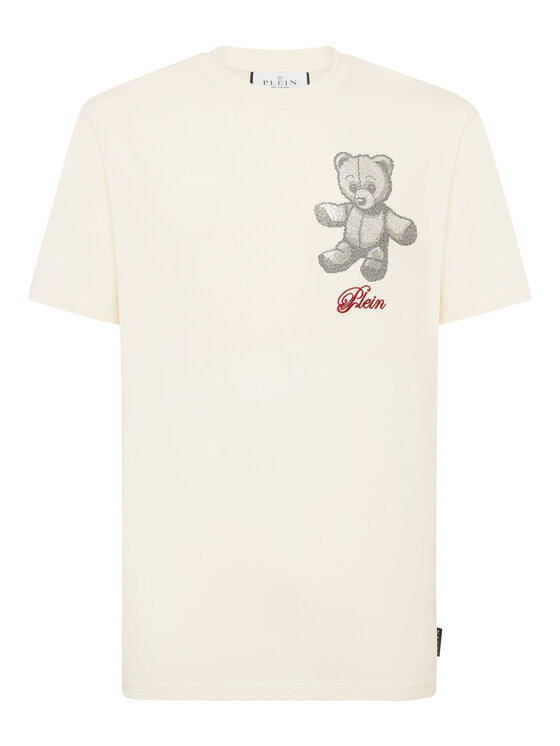 PHILIPP PLEIN PHILIPP PLEIN T-Shirt 27119 Beżowy Regular Fit
