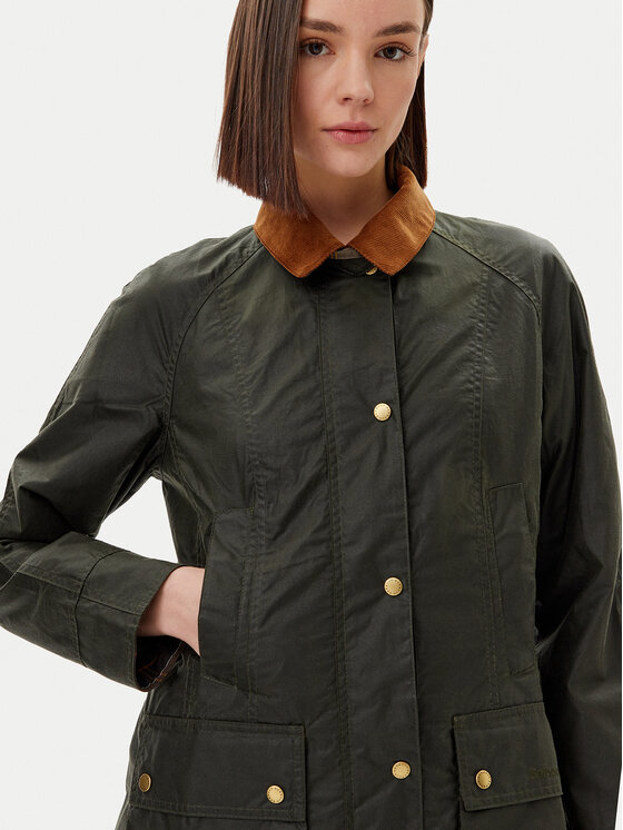 Barbour Barbour Demisezoninė striukė Beadnell Wax LWX0827OL51 Žalia Regular Fit