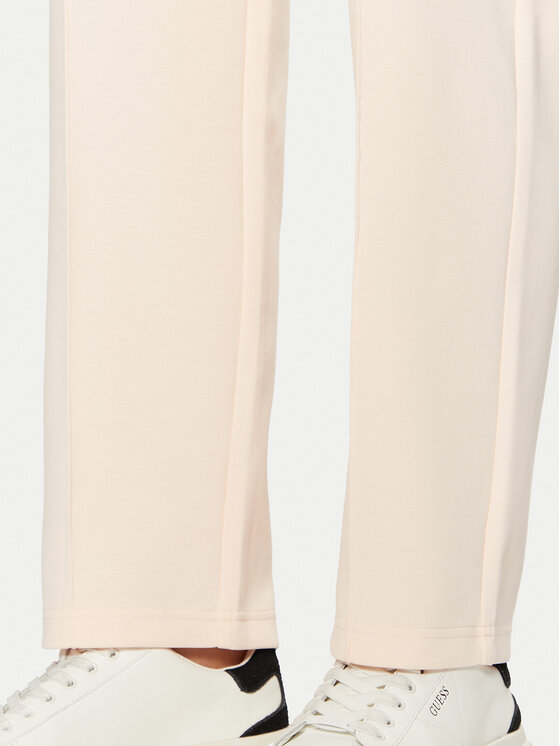 Guess Guess Hlače iz tkanine V5RB01 KCLD1 Écru Regular Fit
