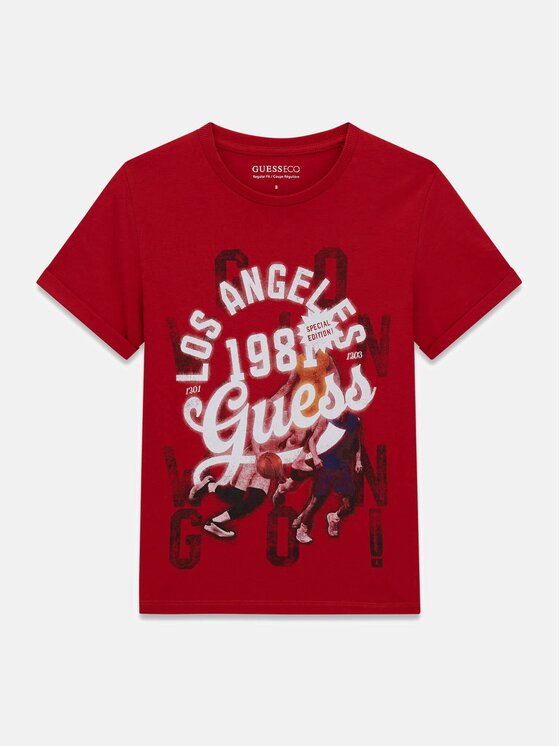 Guess Kids Guess Kids T-Shirt 183145 Czerwony Classic Fit