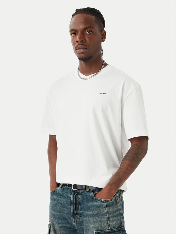 G-Star Raw Tricou Back D28884-E385 Alb Relaxed Fit