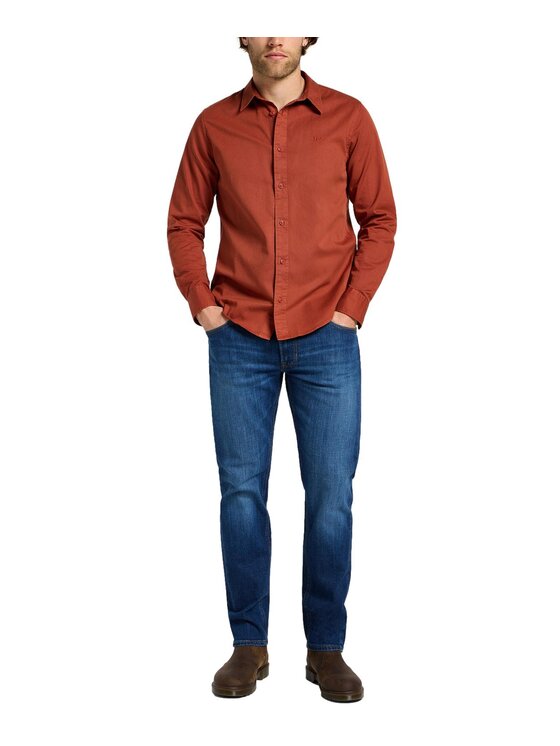 Lee Lee Koszula 112355741 Czerwony Regular Fit