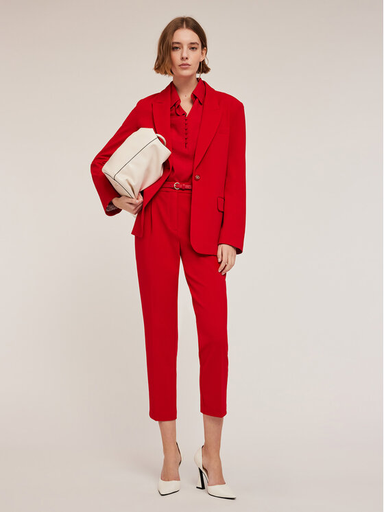 Motivi Motivi Pantaloni di tessuto P189Q003742N016 Rosso Regular Fit