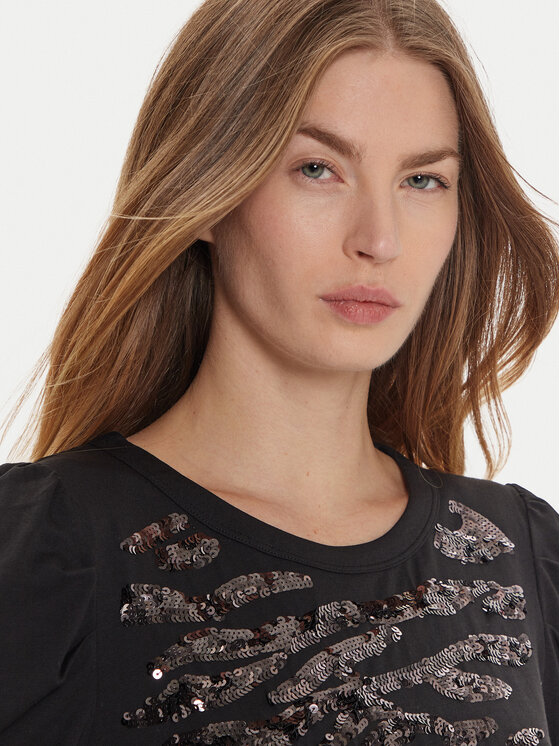 DKNY DKNY Marškinėliai P4MHTXVW Juoda Regular Fit