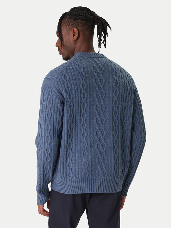 BOSS BOSS Sveter Kableto 50548689 Tmavomodrá Regular Fit