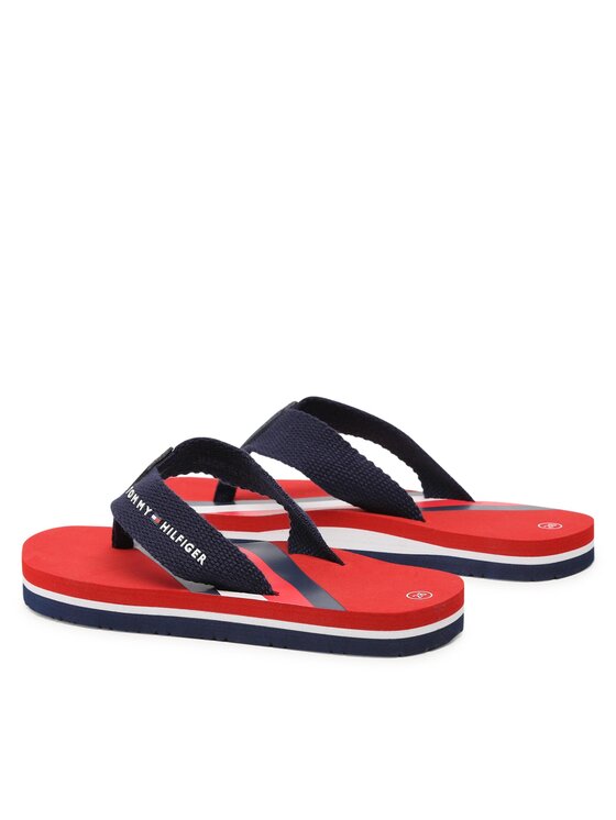 Tommy Hilfiger Tommy Hilfiger Japonki Stripes Flip Flop T3B8-32920-0058 M Granatowy