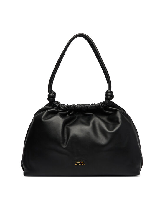 Tommy Hilfiger Tommy Hilfiger Kabelka Th Soft Leather Hobo AW0AW18376 Čierna