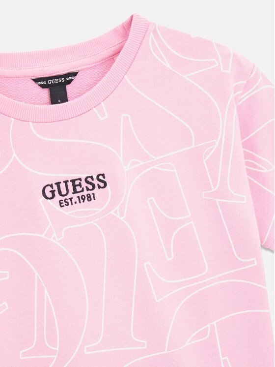 Guess Kids Guess Kids Sukienka codzienna 183838 Różowy Classic Fit