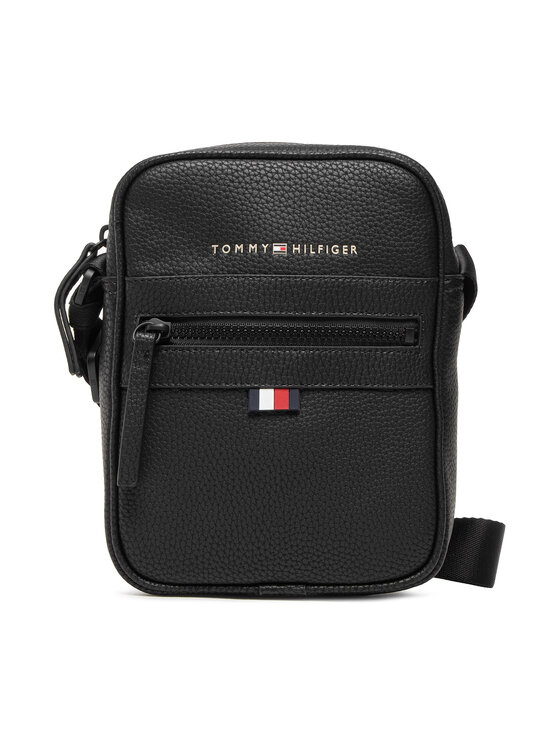 Tommy Hilfiger Geantă crossover Essential Pu Mini Reporter AM0AM09504 Negru
