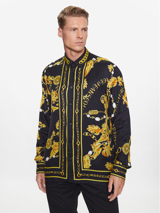 Versace Jeans Couture Versace Jeans Couture Marškiniai 75GAL2RC Juoda Regular Fit