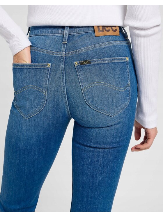 Lee Lee Jeansy BREESE Niebieski Slim Fit