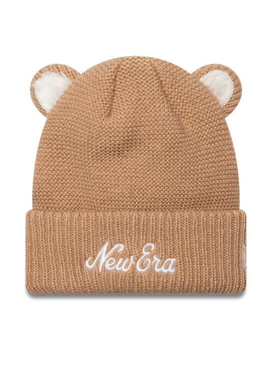 New Era New Era Kapa Teddy Bear Ears Cuff Knit Beanie 60580794 Rjava