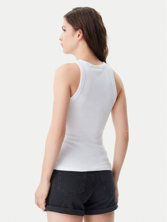 Calvin Klein Jeans Calvin Klein Jeans Top J20J225302 Biały Slim Fit