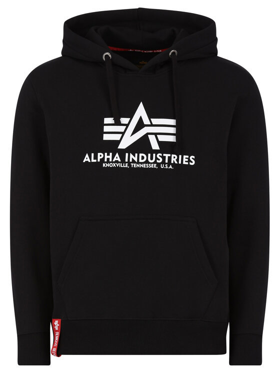 Alpha Industries Felpa Basic 178312 Nero Regular Fit, taglia : S