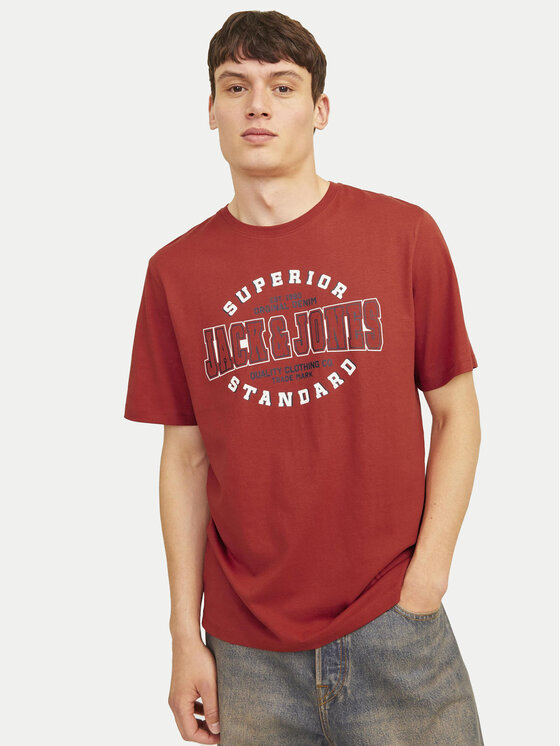 Jack & Jones Jack & Jones T-Shirt Logo 12254862 Czerwony Standard Fit