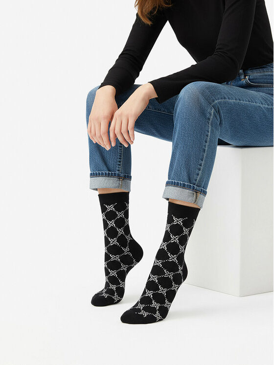 Nine West Nine West Dlouhé ponožky CEO_BR_NW_Silver_01_Z_AW25 (3 PACK) Černá