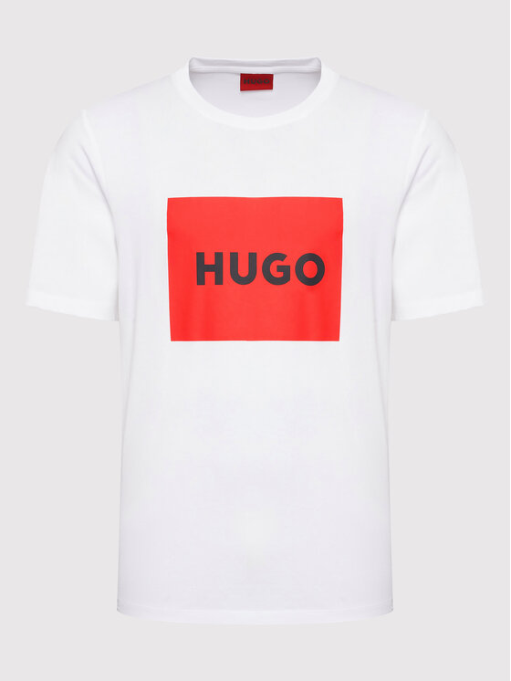 HUGO Hugo T-krekls Dulive222 50467952 Balts Regular Fit