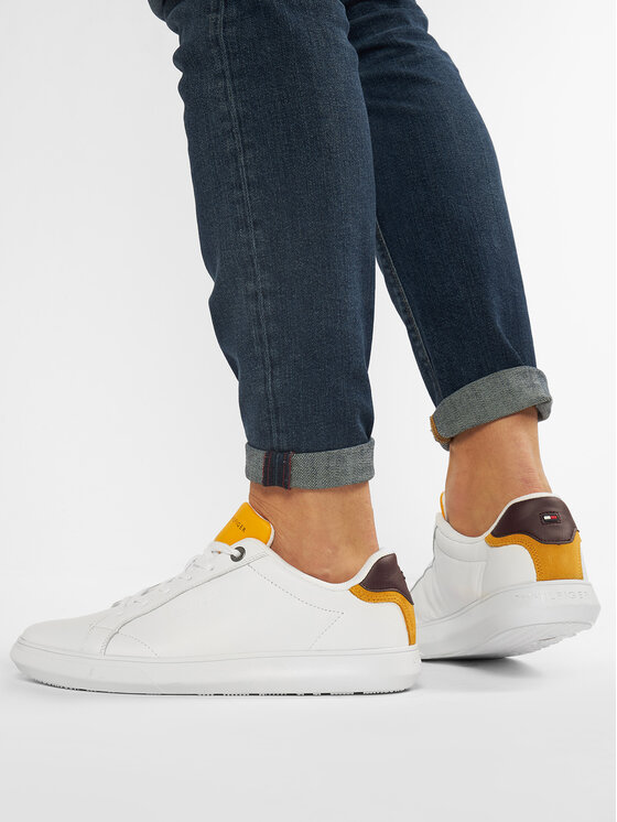 Tommy Hilfiger Sneakersy Essential Leather Cupsole Pop FM0FM03089 Biela •  Modivo.sk