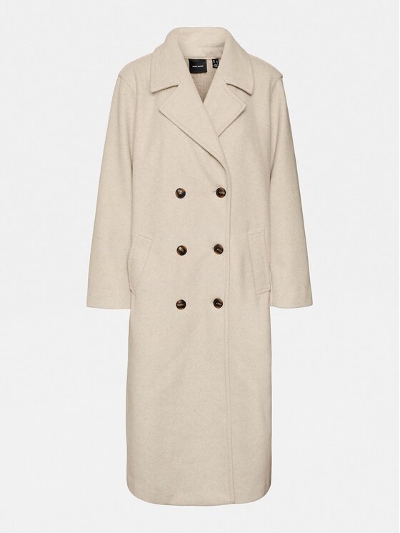 Vero Moda Curve Vero Moda Curve Kevad-sügis mantel 10297180 Ekrüüvärv Regular Fit