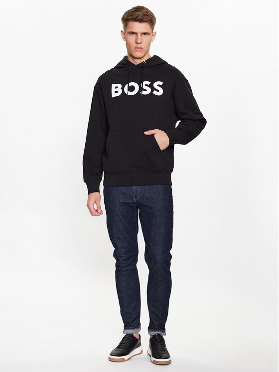 BOSS Boss Majica dugih rukava 50487134 Crna Regular Fit