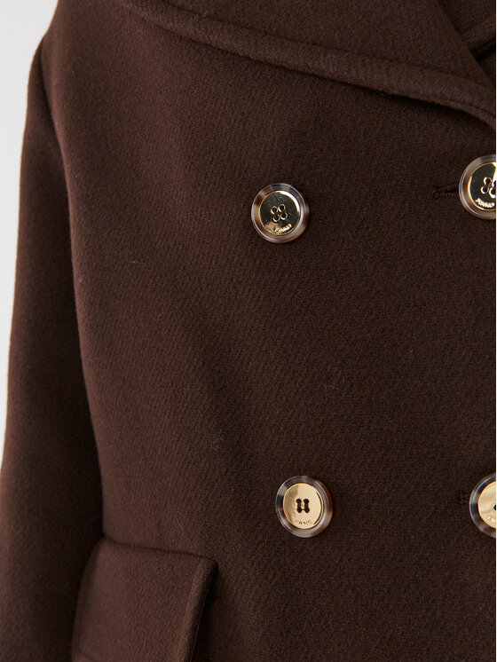 PINKO Pinko Vuneni kaput Effetto 101747 Y7DY Smeđa Regular Fit